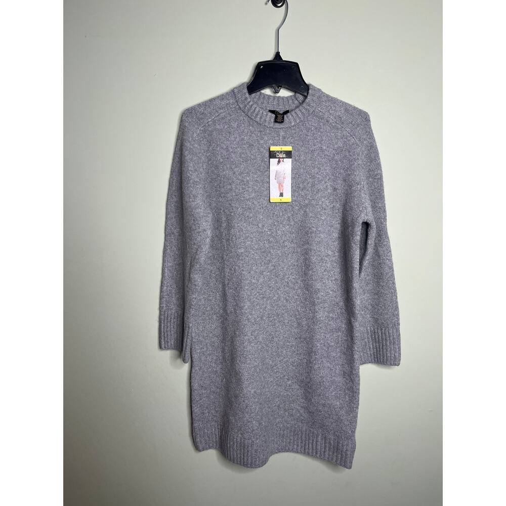 Dalia Gray wool Blend sweater dress Size Small New